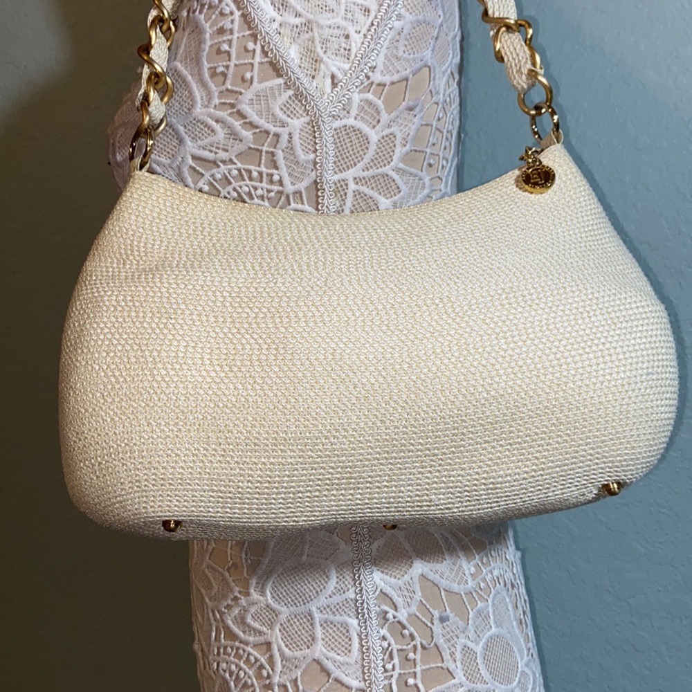 Eric Javits Squishee Chain Strap Shoulder Bag - image 4